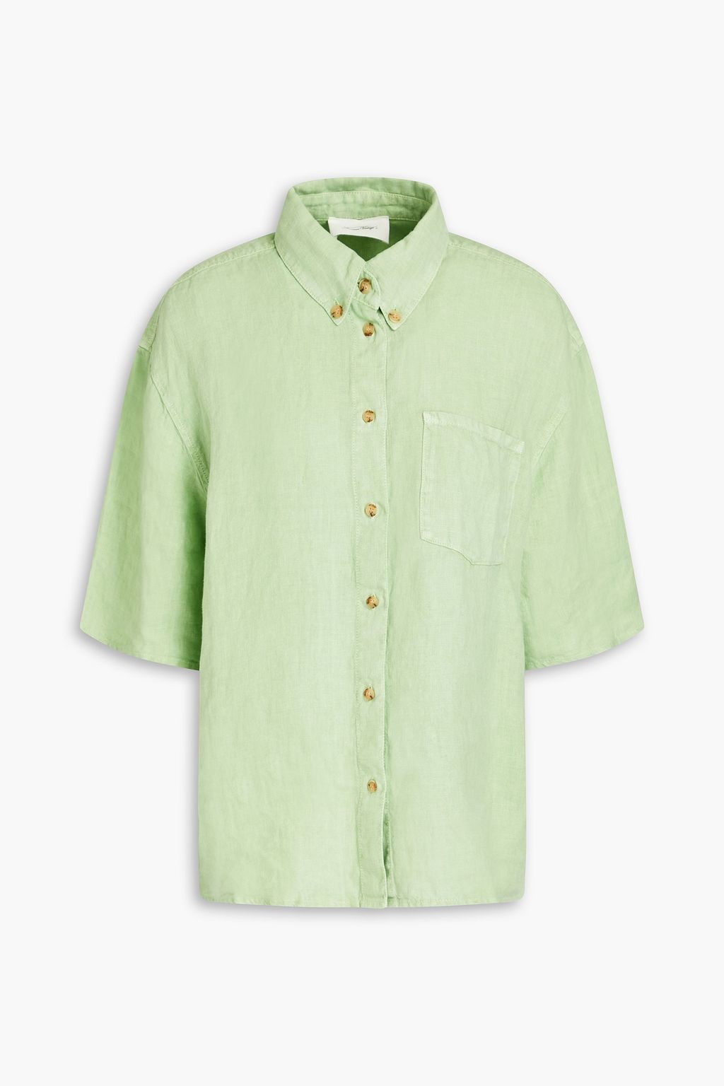 Light green Linen-canvas shirt | Sale 