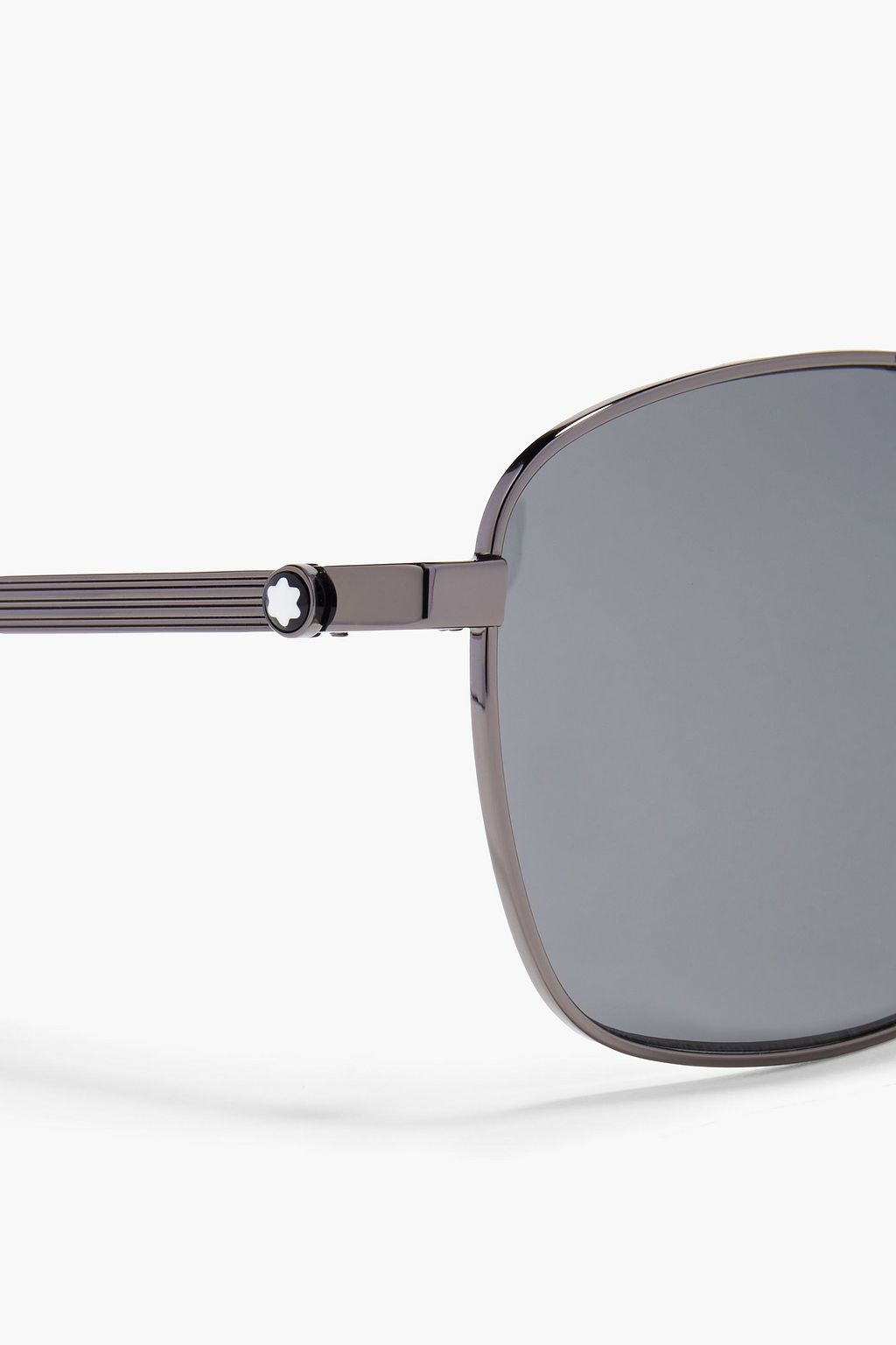 MONTBLANC Aviator-style silver-tone sunglasses