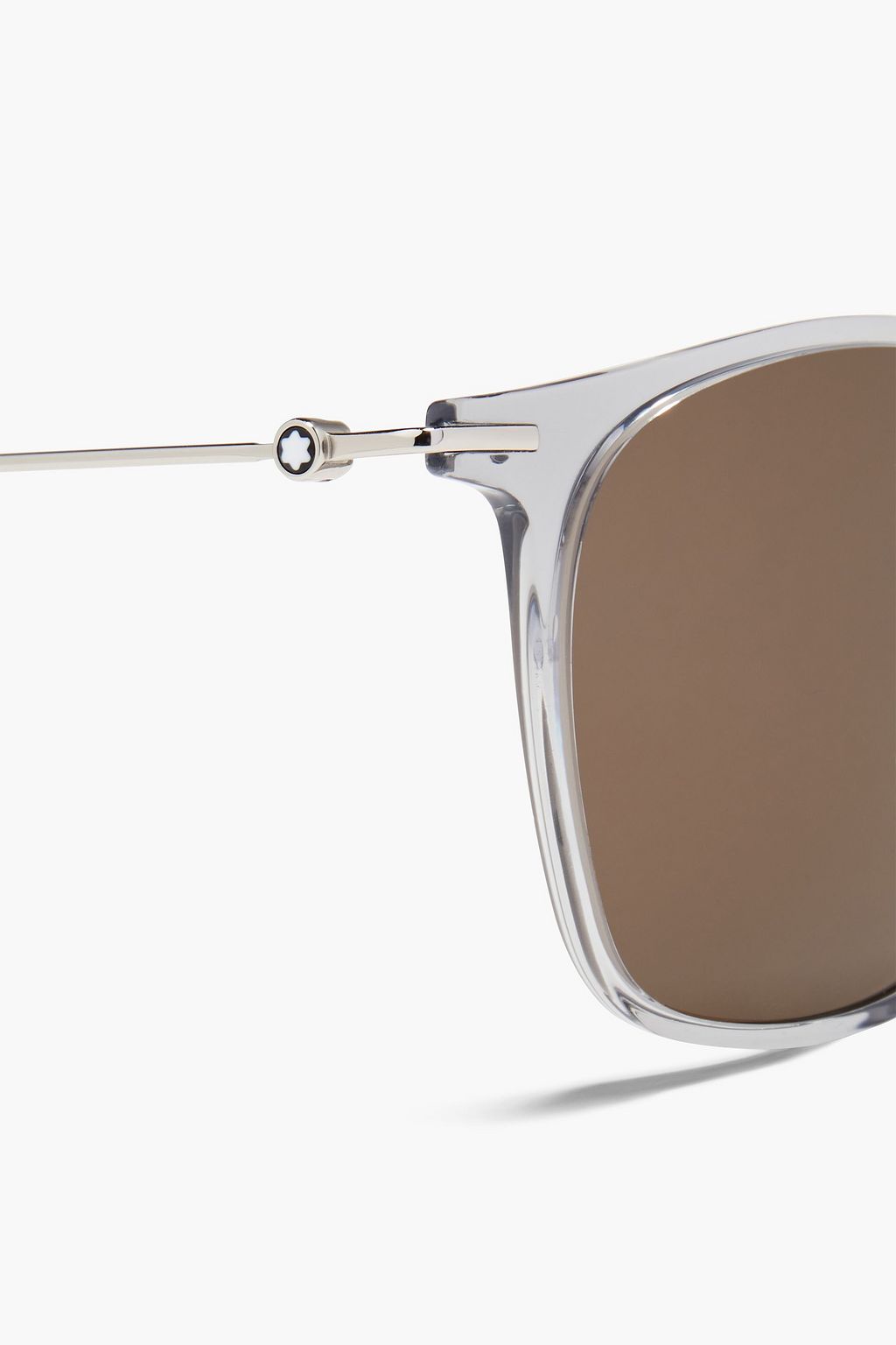 MONTBLANC D-frame acetate and silver-tone sunglasses