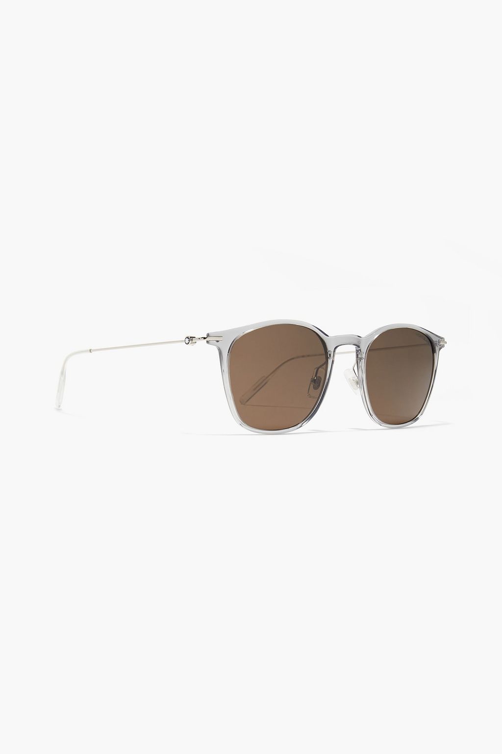 MONTBLANC D-frame acetate and silver-tone sunglasses