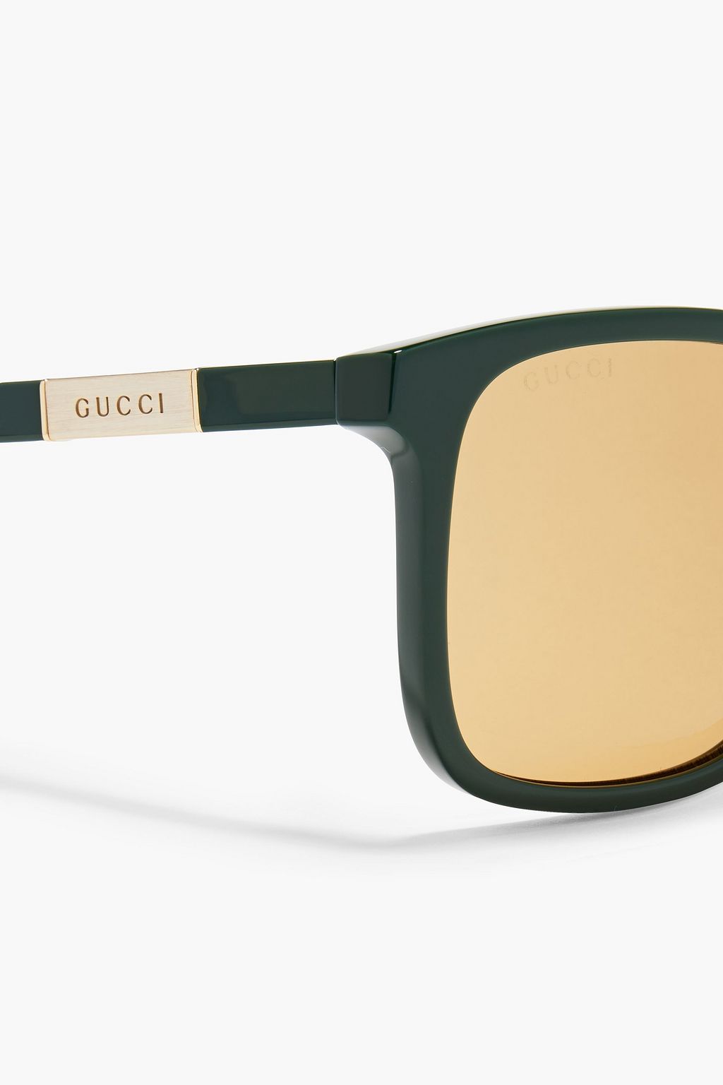 GUCCI D-frame gold-tone and acetate sunglasses