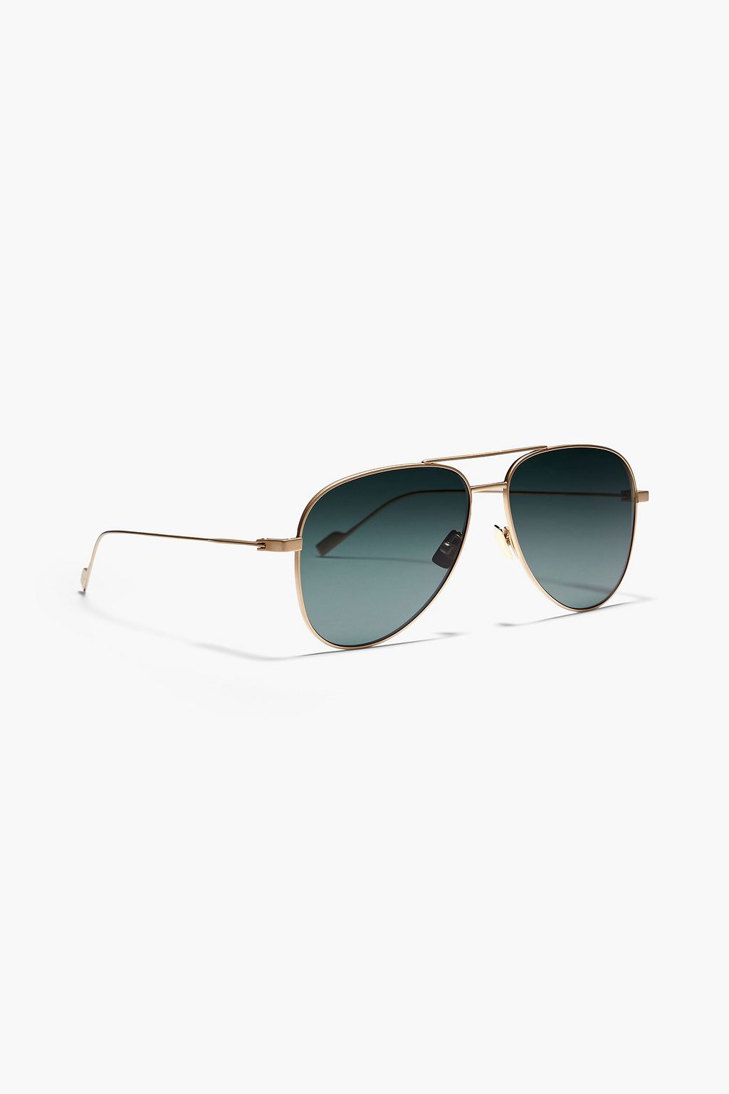 SAINT LAURENT Aviator-style silver-tone sunglasses