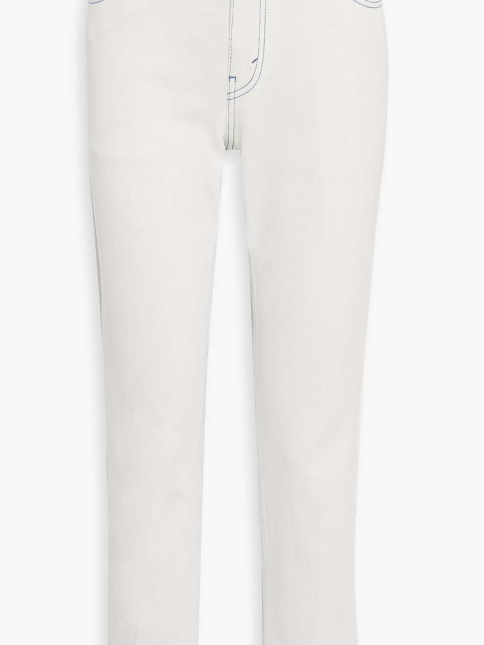high-rise straight-leg jeans