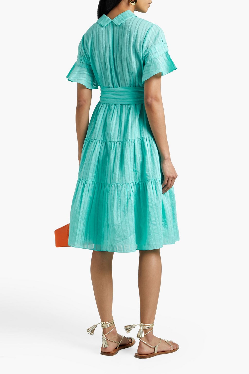 DIANE VON FURSTENBERG Rachel Kleid aus Baumwoll-Jacquard mit Gürtel