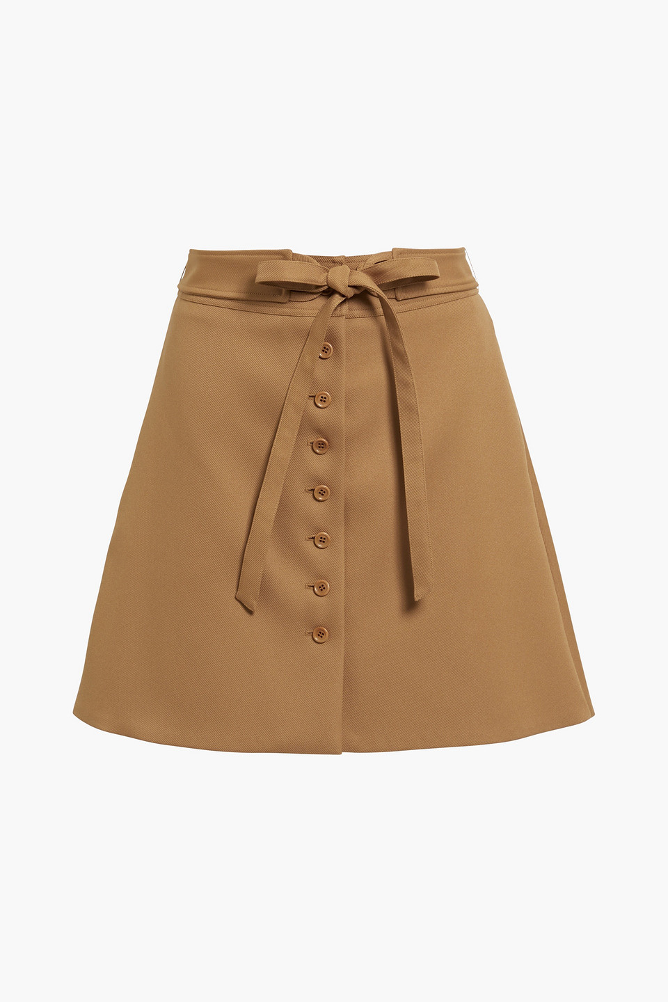 stella mccartney - aliana twill mini skirt - brown - it 38