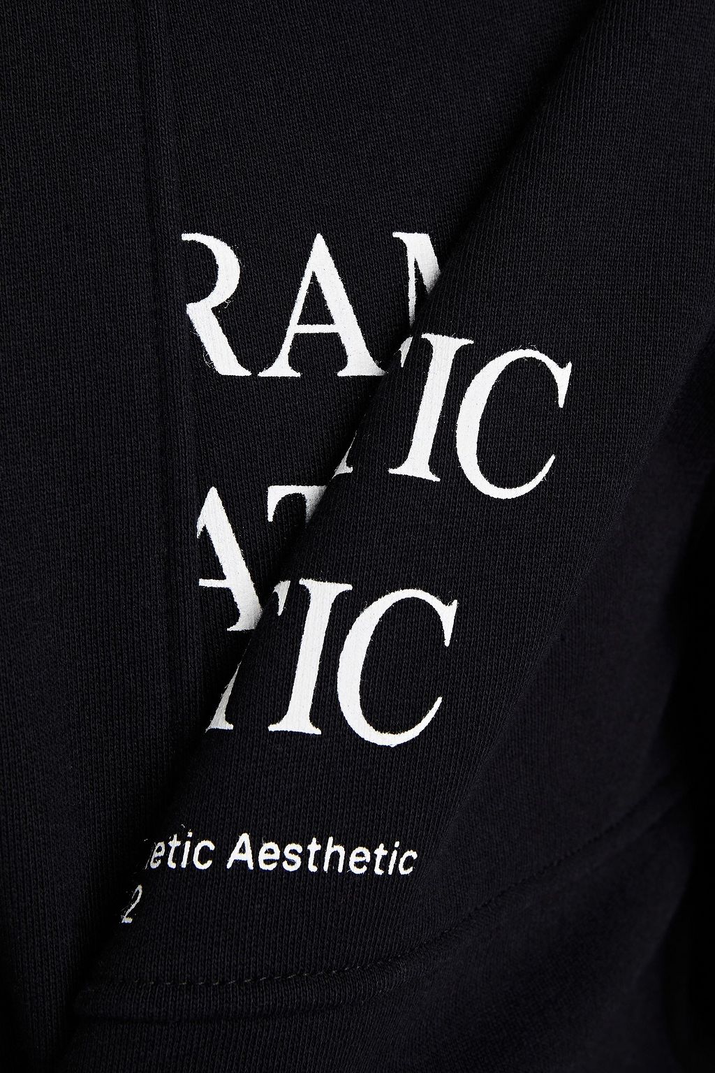 FRAME Printed cotton-blend fleece sweatshirt