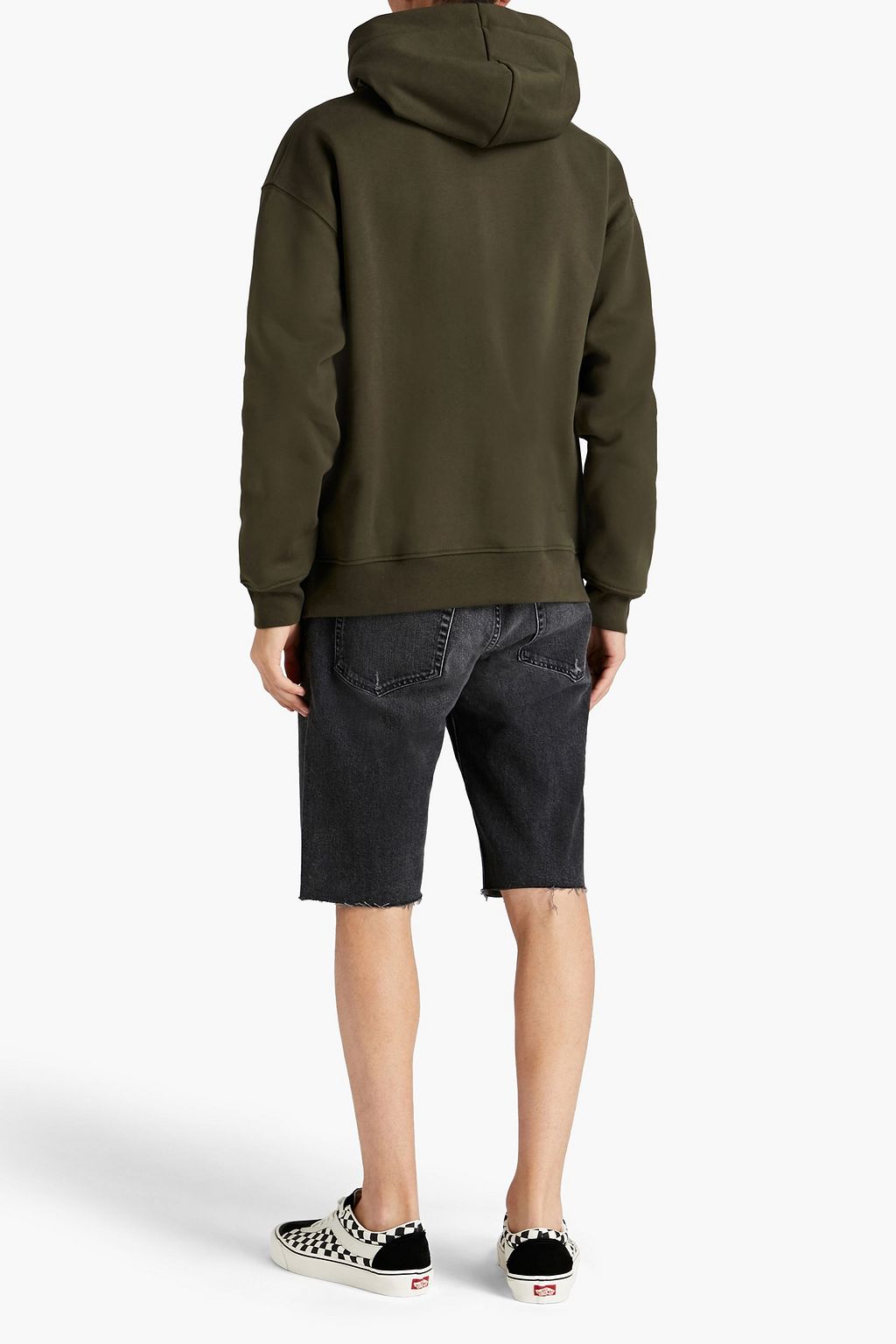 FRAME Mélange cotton-blend fleece hoodie
