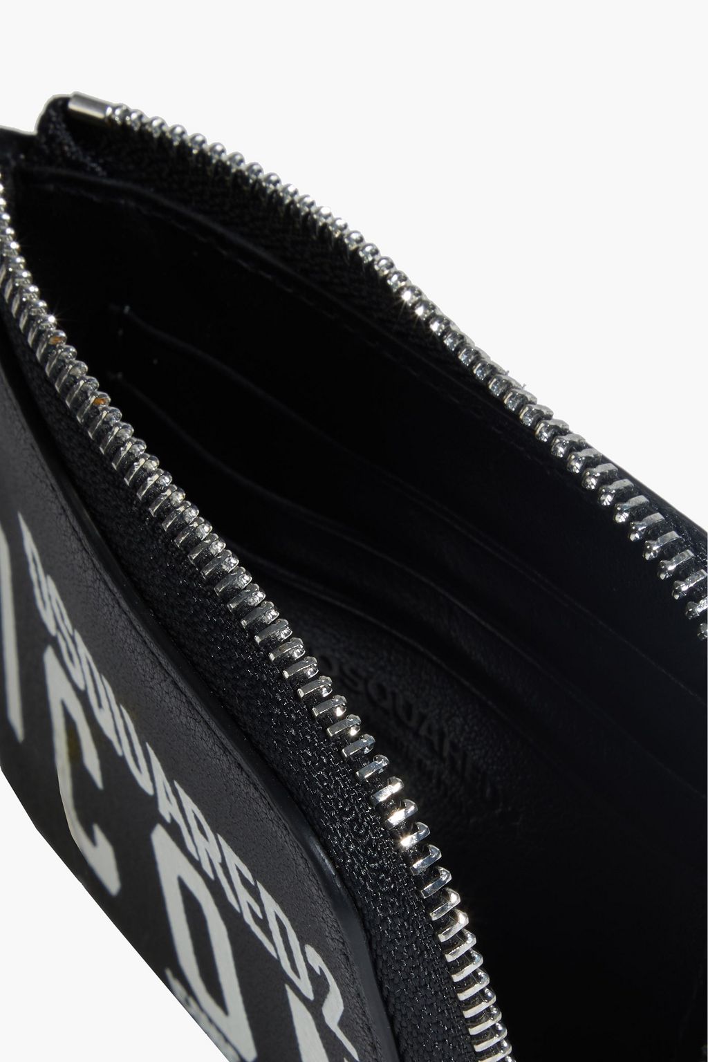 DSQUARED2 Logo-print pebbled-leather wallet