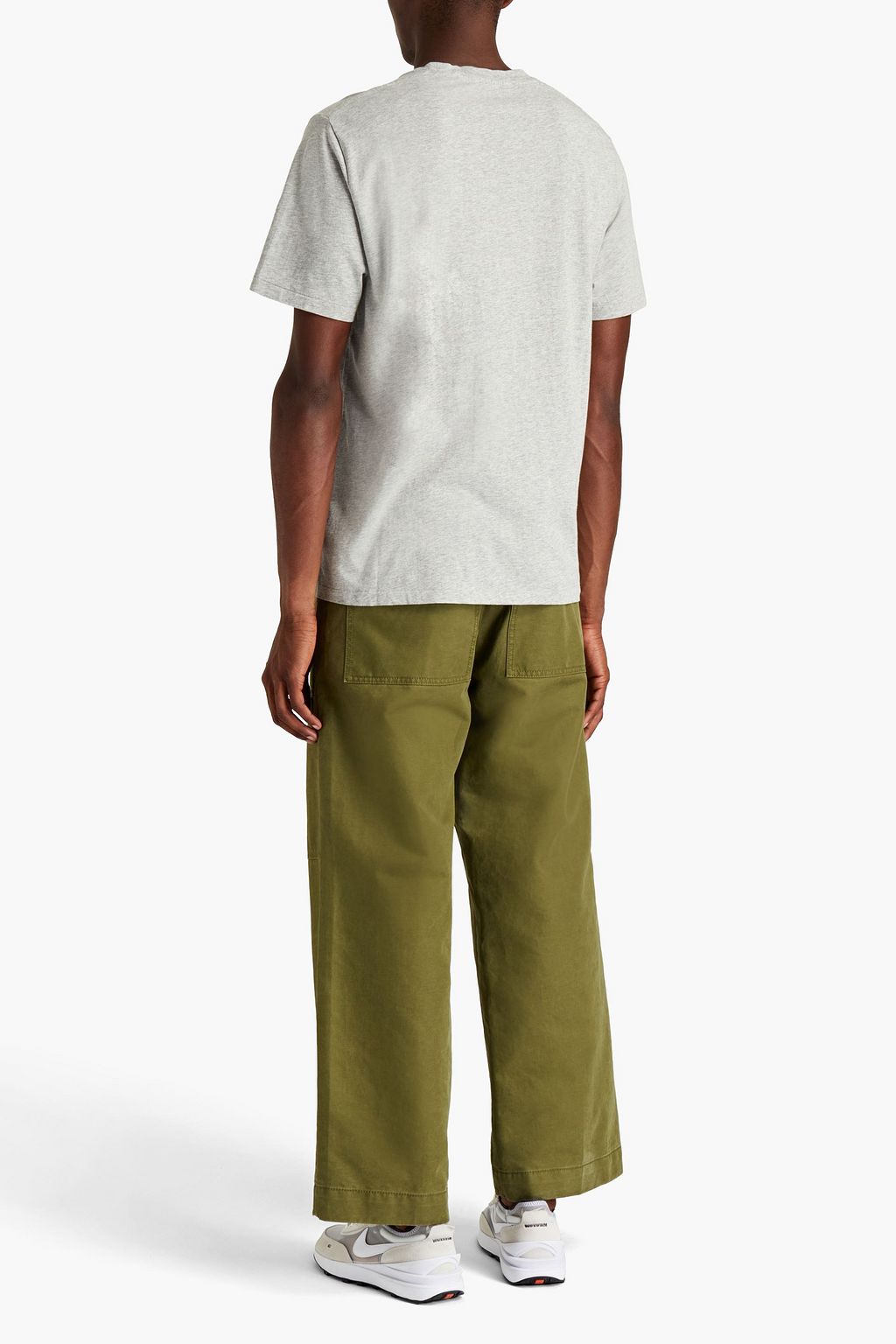 FRAME Mélange cotton-jersey T-shirt