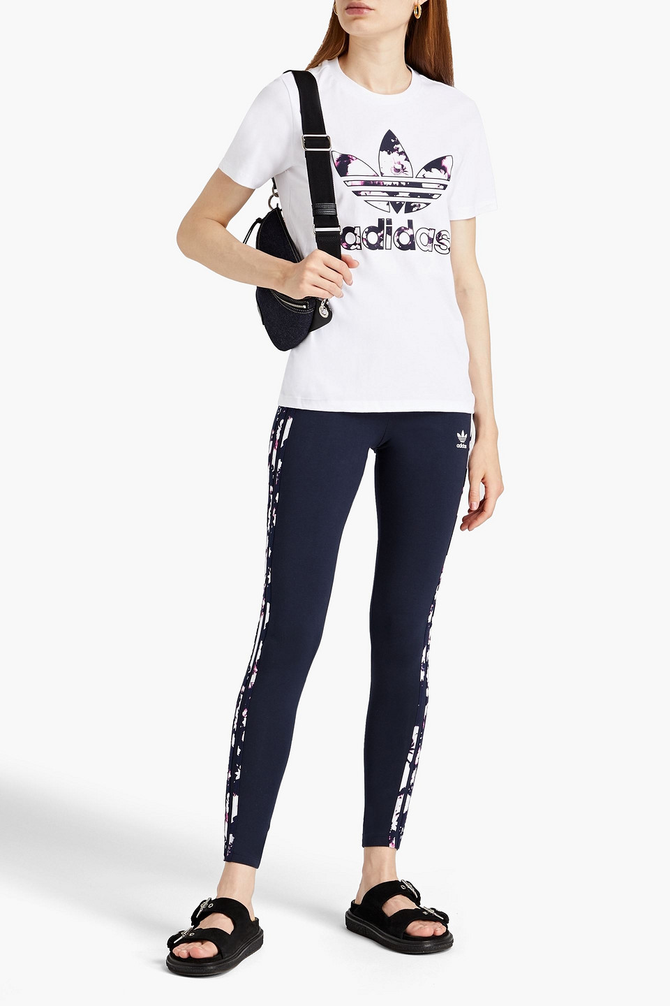 Adidas Originals Logo-print Cotton-jersey T-shirt In Black