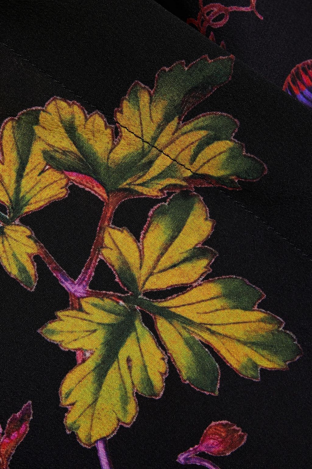 STELLA MCCARTNEY Floral-print silk crepe de chine shirt