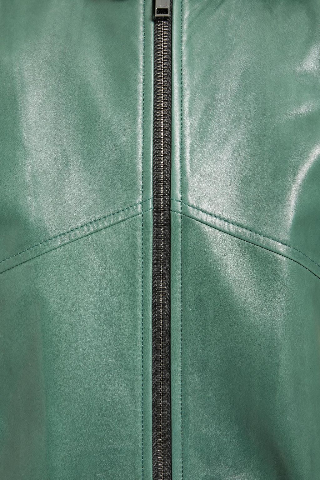 VALENTINO GARAVANI Color-block leather hooded jacket