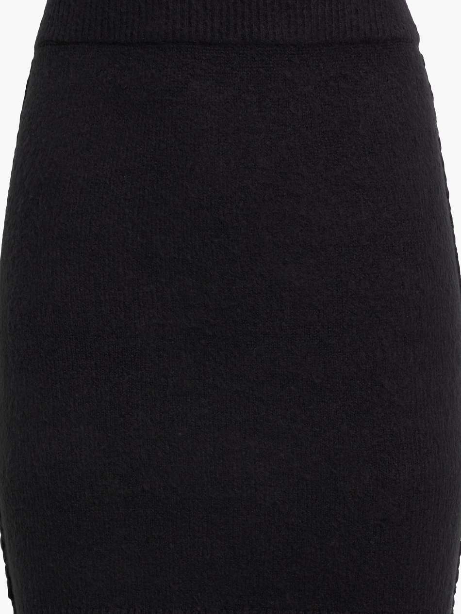 brushed cotton-blend mini skirt