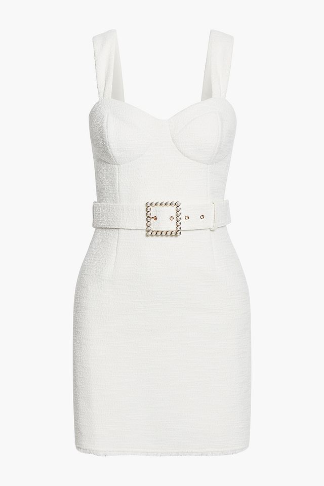 Clara embellished bouclé mini dress