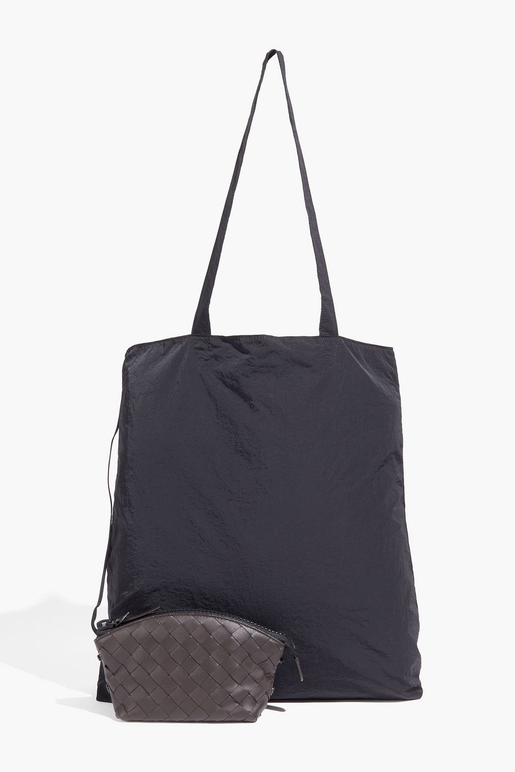 BOTTEGA VENETA Packable intrecciato leather and shell tote