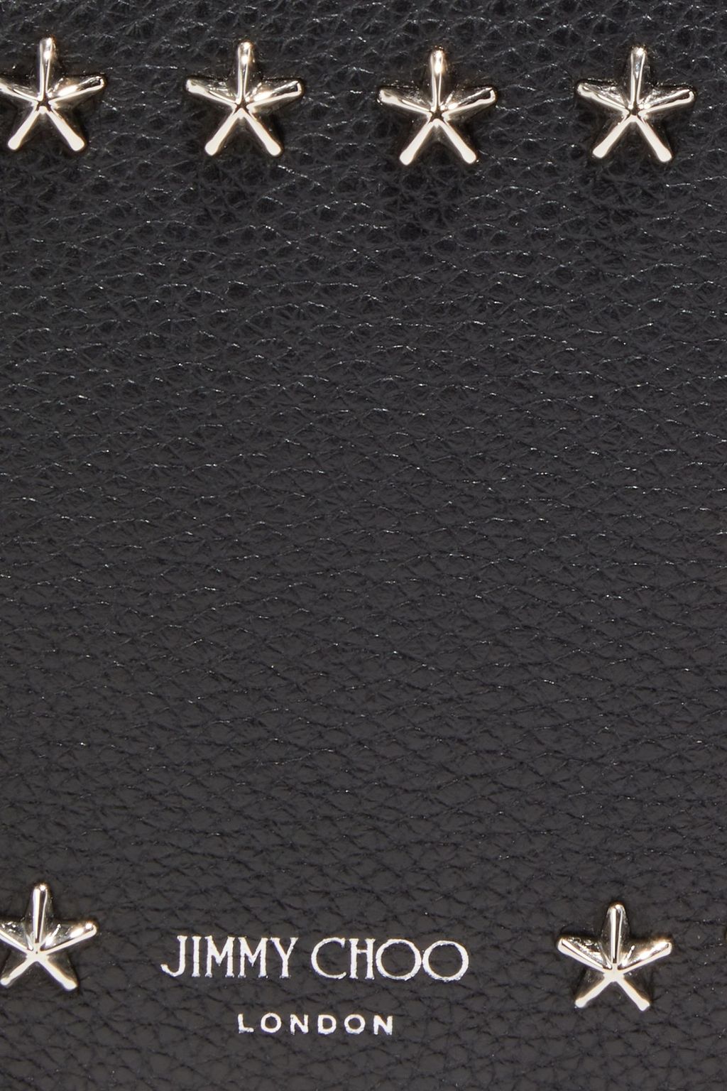 JIMMY CHOO Lawrence studded pebbled-leather wallet