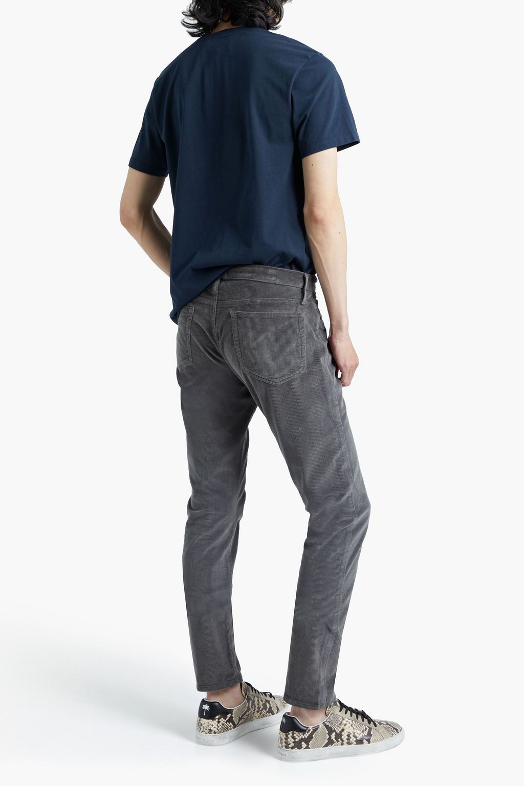 FRAME Embroidered cotton jersey T-shirt