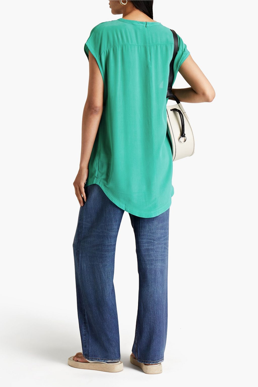 AMERICAN VINTAGE Printed silk crepe de chine top