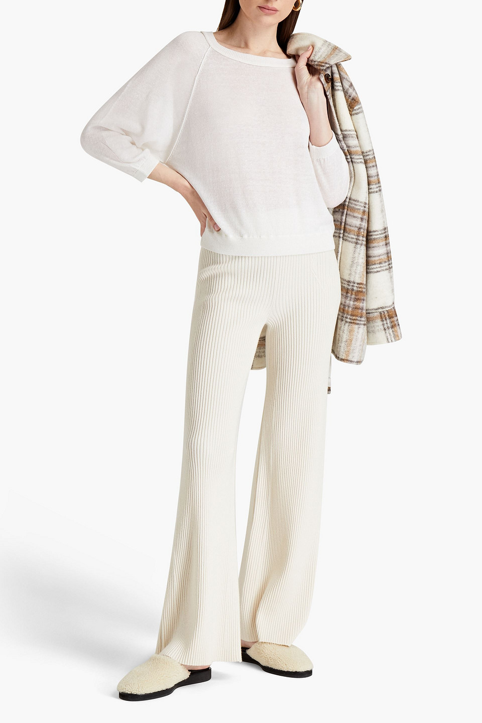 American Vintage Linen And Wool-blend Jumper