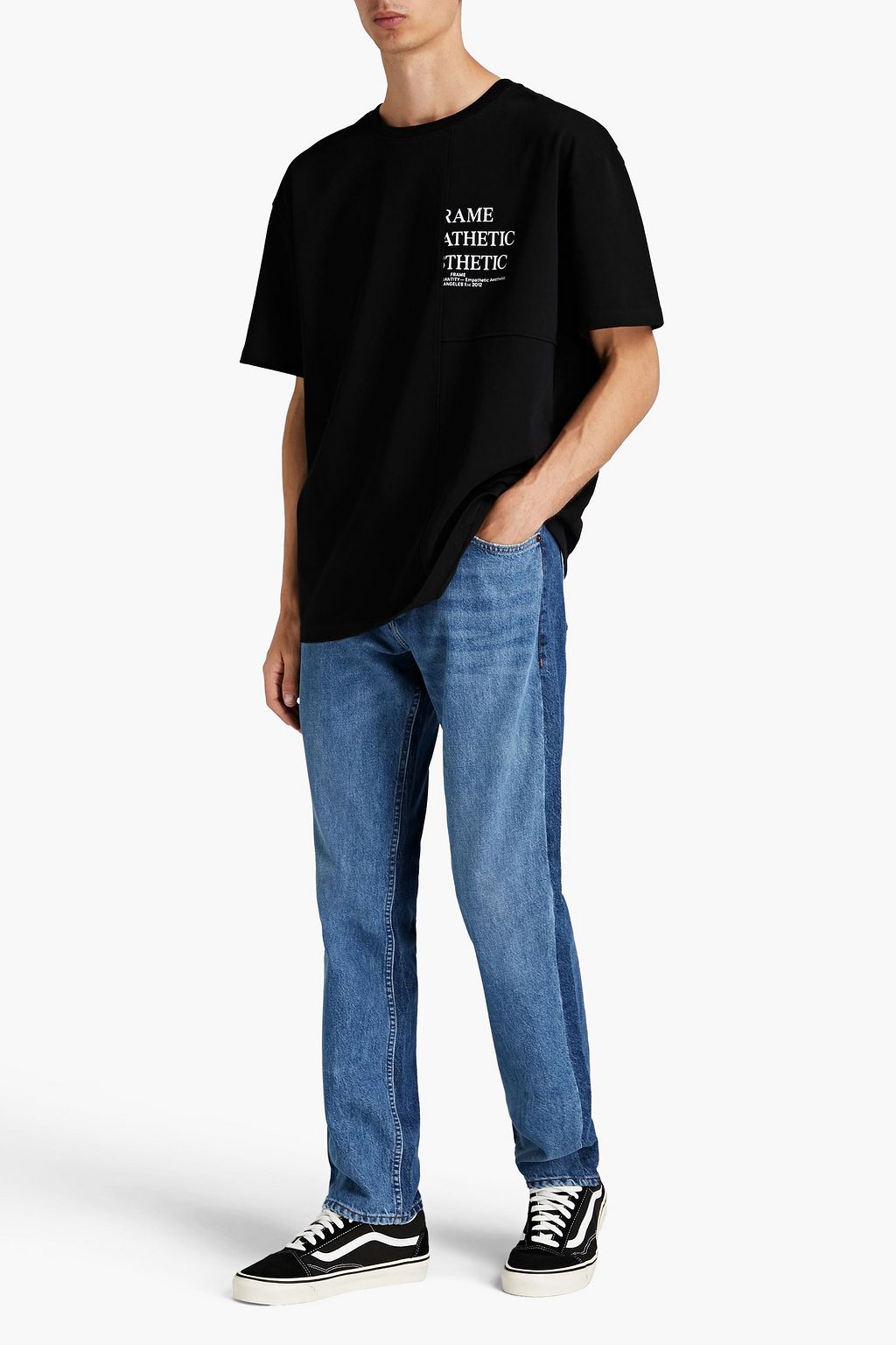 FRAME Tapered whiskered denim jeans