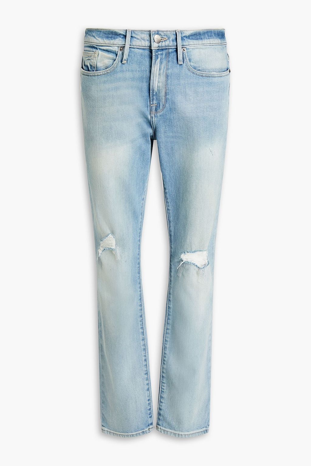 FRAME L Homme skinny fit distressed denim jeans THE OUTNET