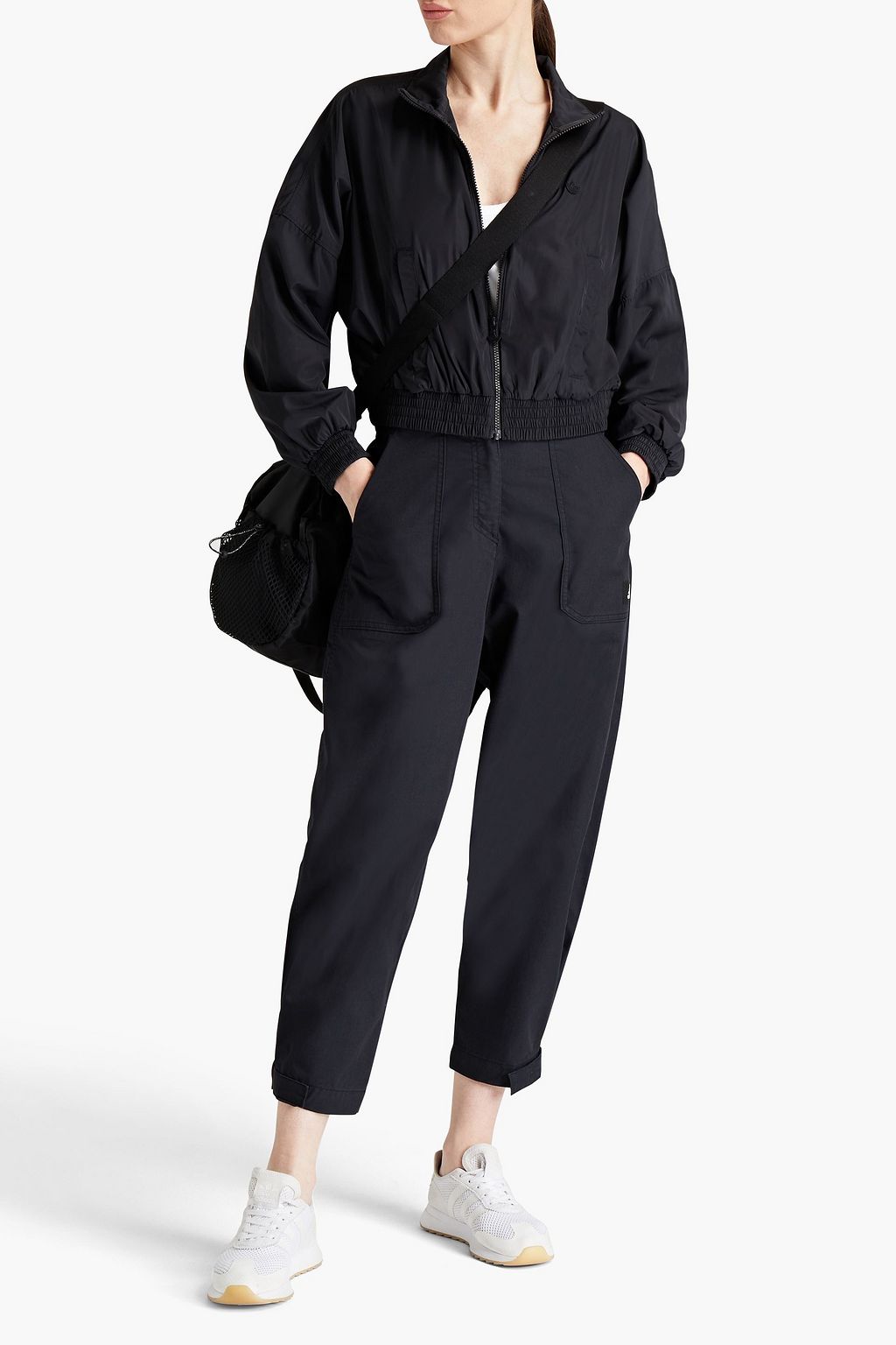 ADIDAS Cropped cottonblend twill track pants THE