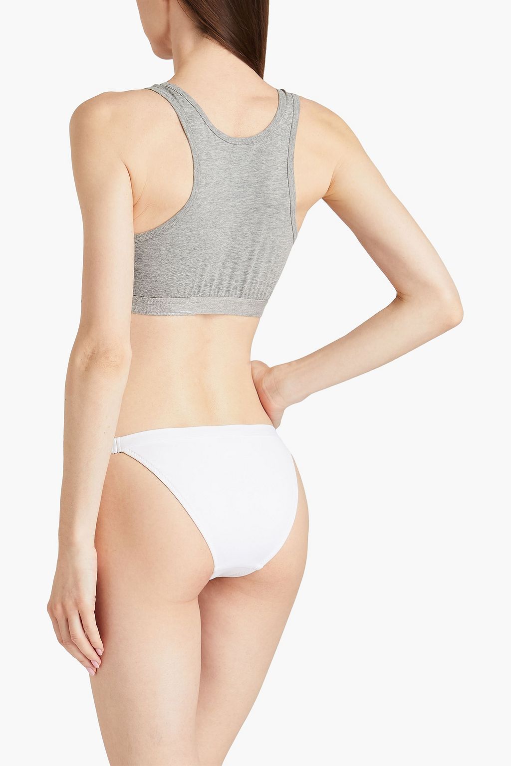 SUNSPEL Cropped stretch-cotton jersey tank