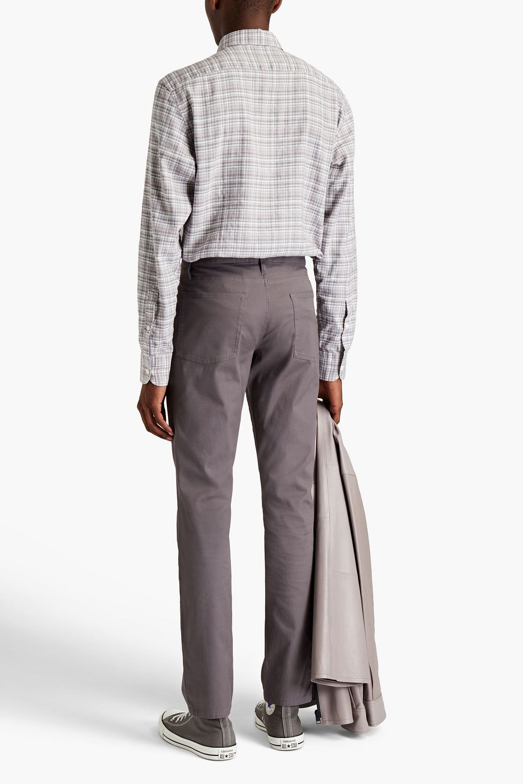 FRAME L'Homme slim-fit cotton-blend twill pants