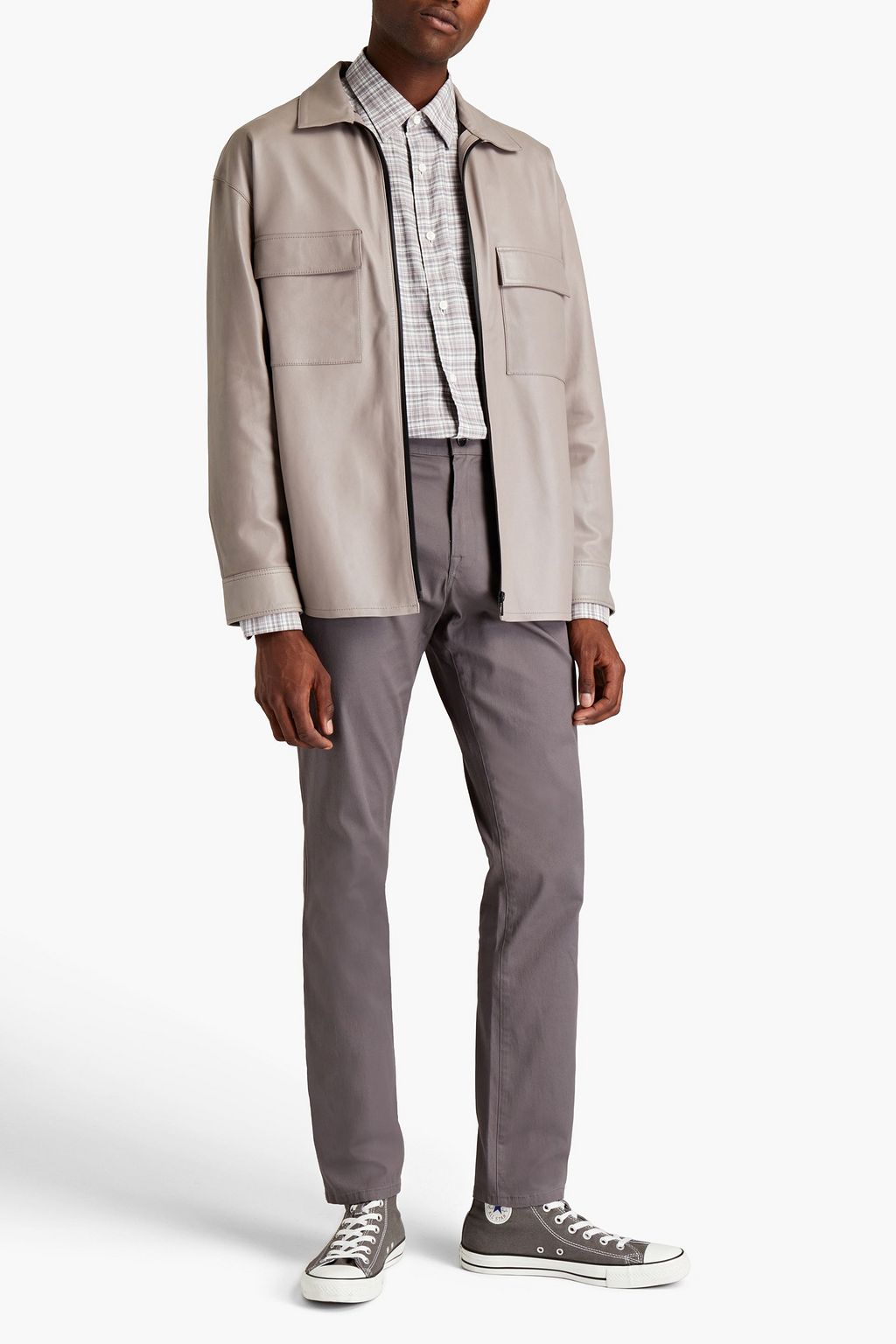 FRAME L'Homme slim-fit cotton-blend twill pants