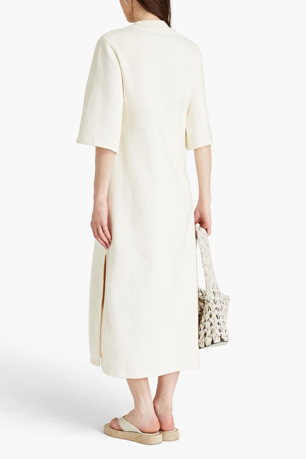 SUNSPEL Cotton-fleece midi dress