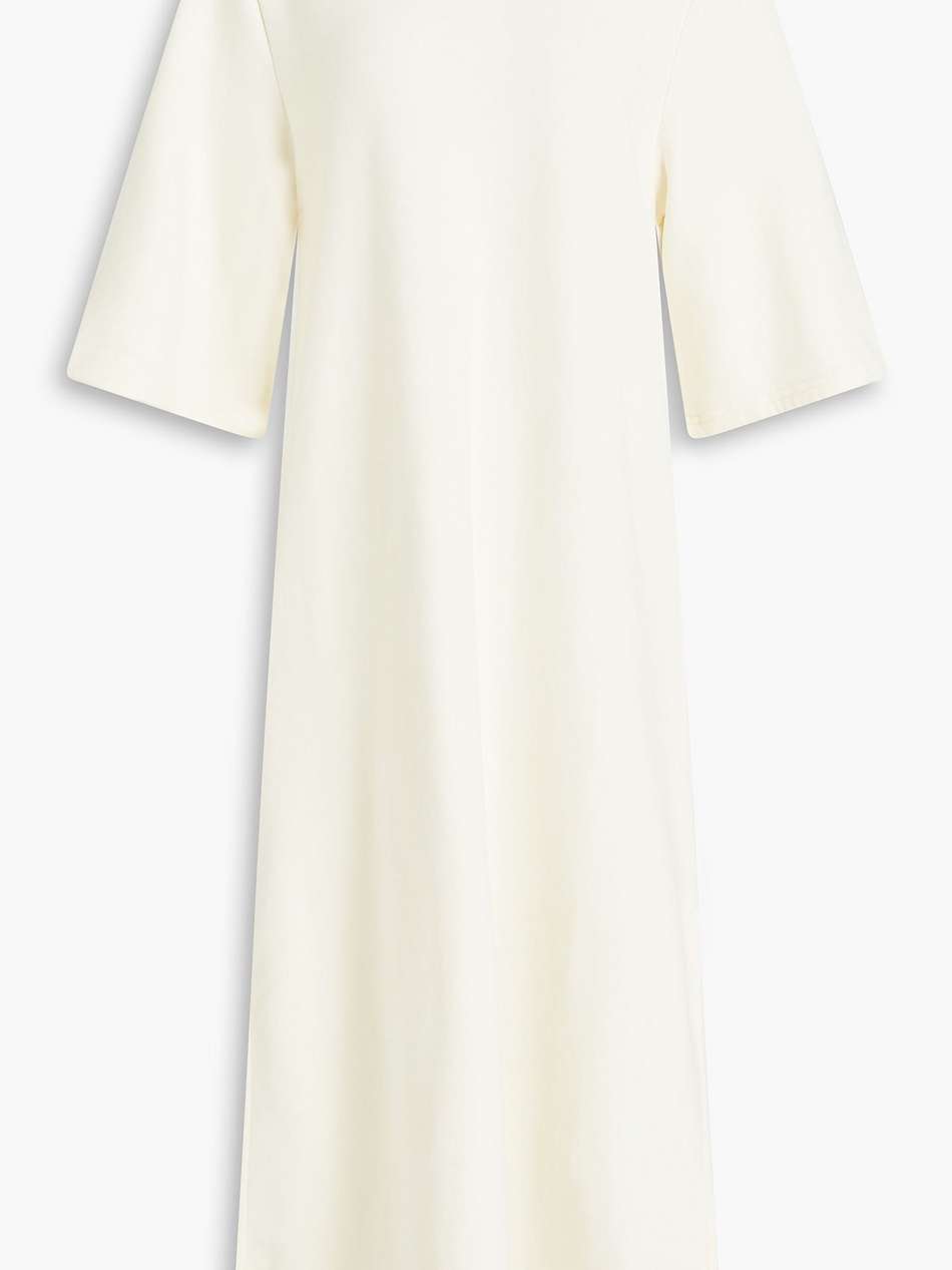 cotton-fleece midi dress