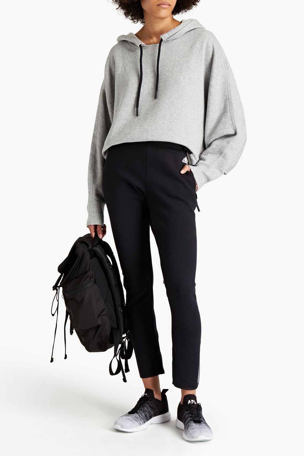 cotton-blend fleece hoodie | ADIDAS 