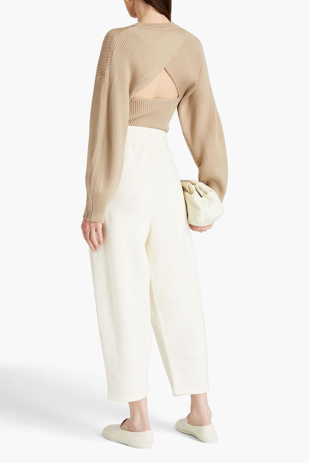 SUNSPEL Cropped cottonfleece track pants THE