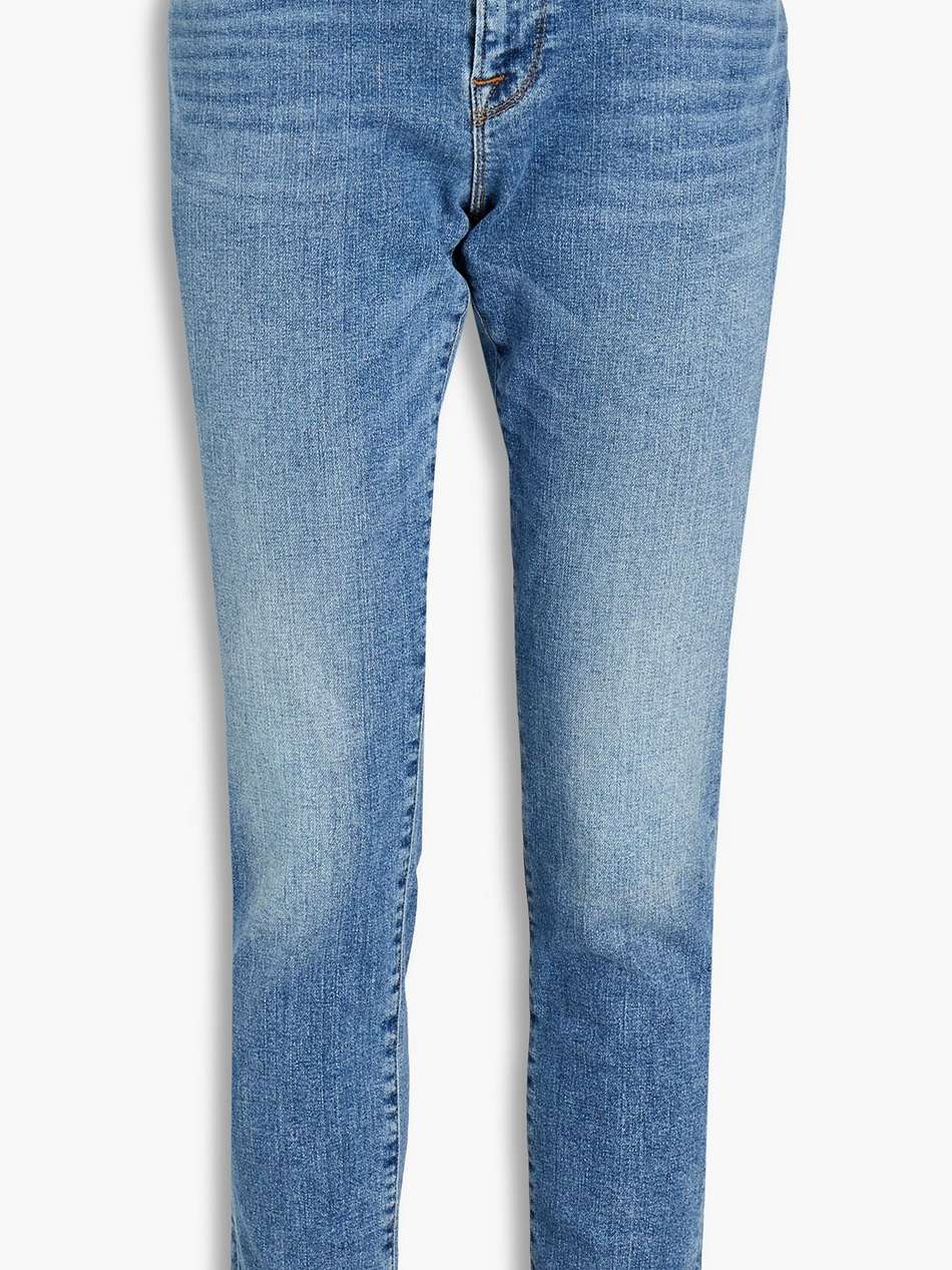 le garcon cropped faded boyfriend jeans