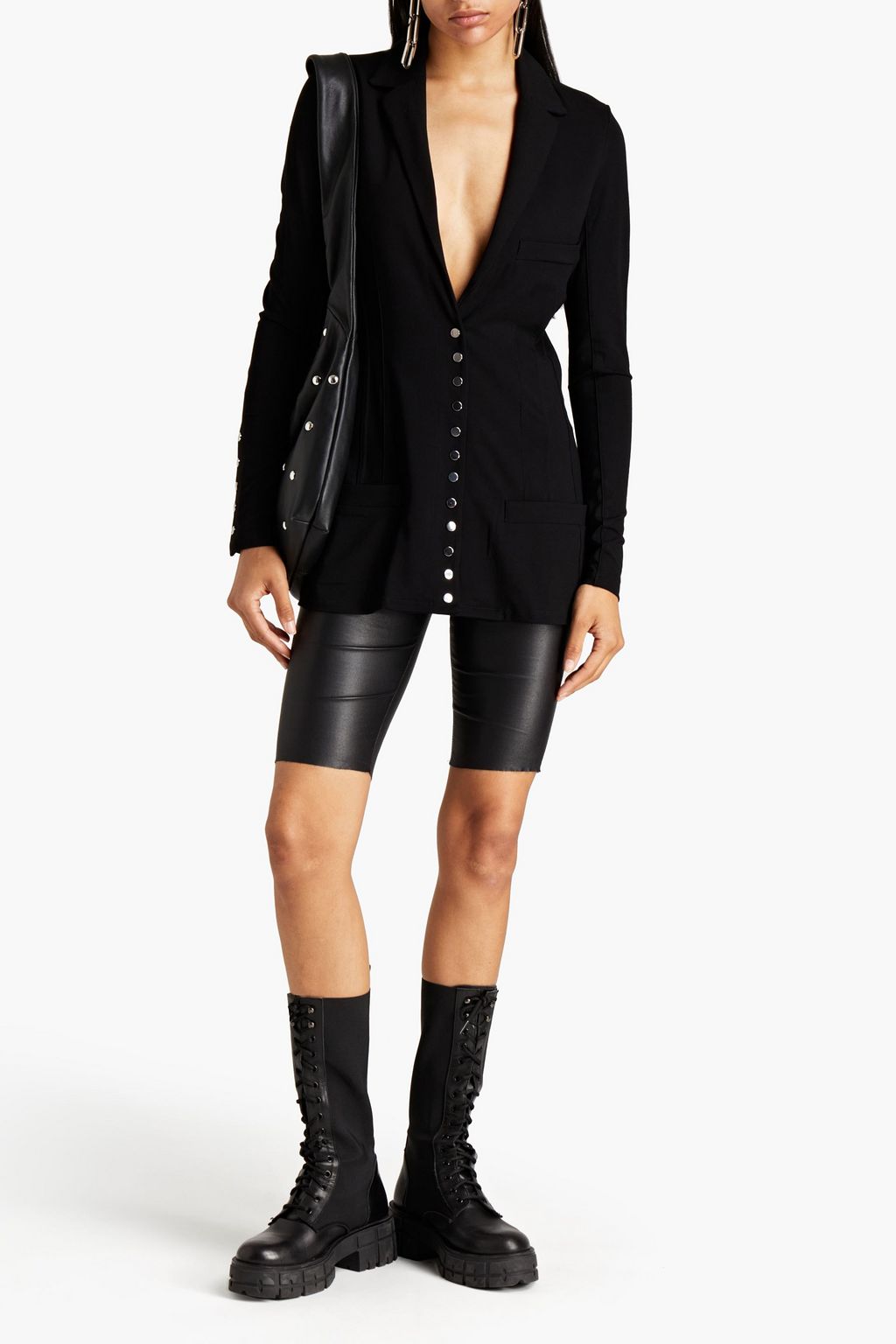 RABANNE Stretch-jersey blazer