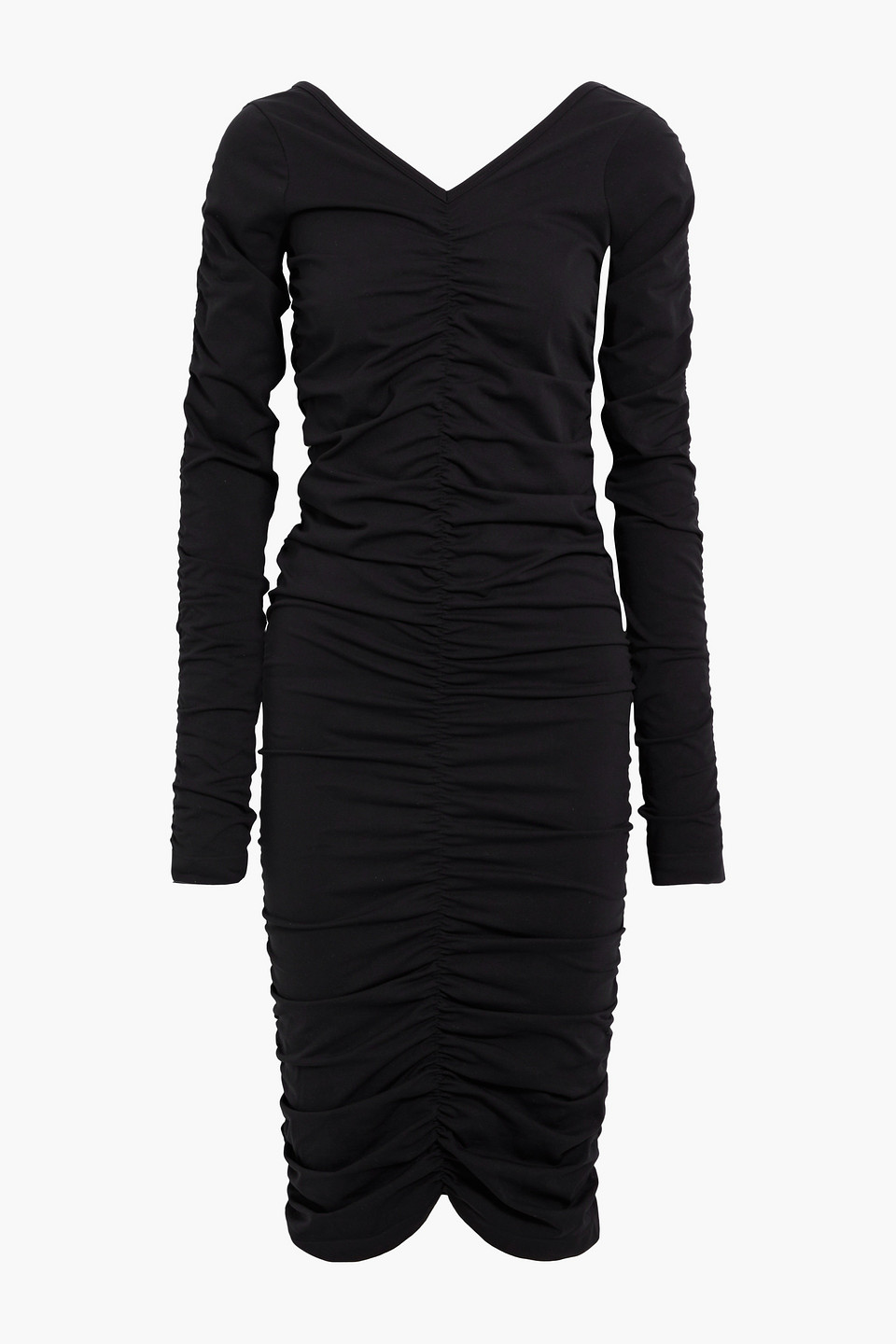 Ruched stretch-jersey dress