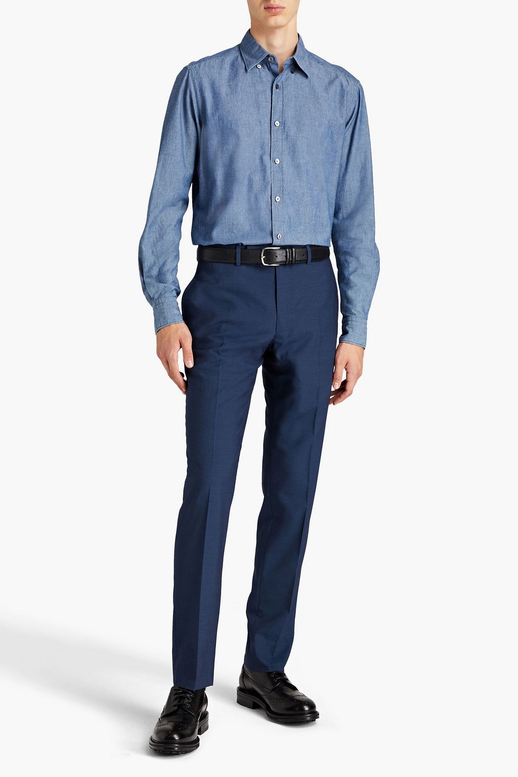 DUNHILL Slim-fit wool pants