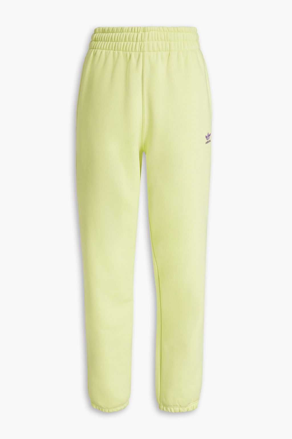 Chartreuse Cotton-blend fleece track 