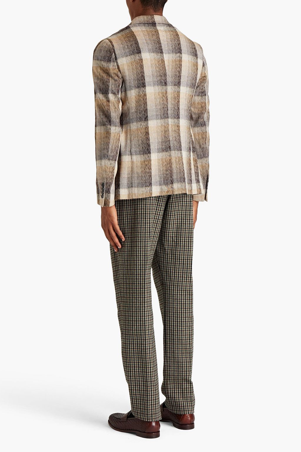 MISSONI Checked cotton-blend blazer