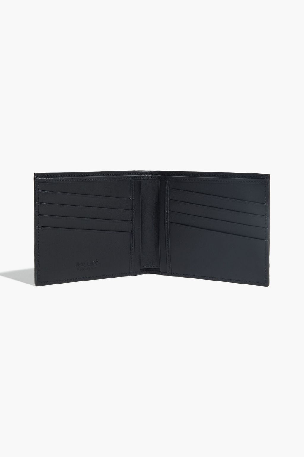 JIMMY CHOO Mark studded pebbled-leather wallet