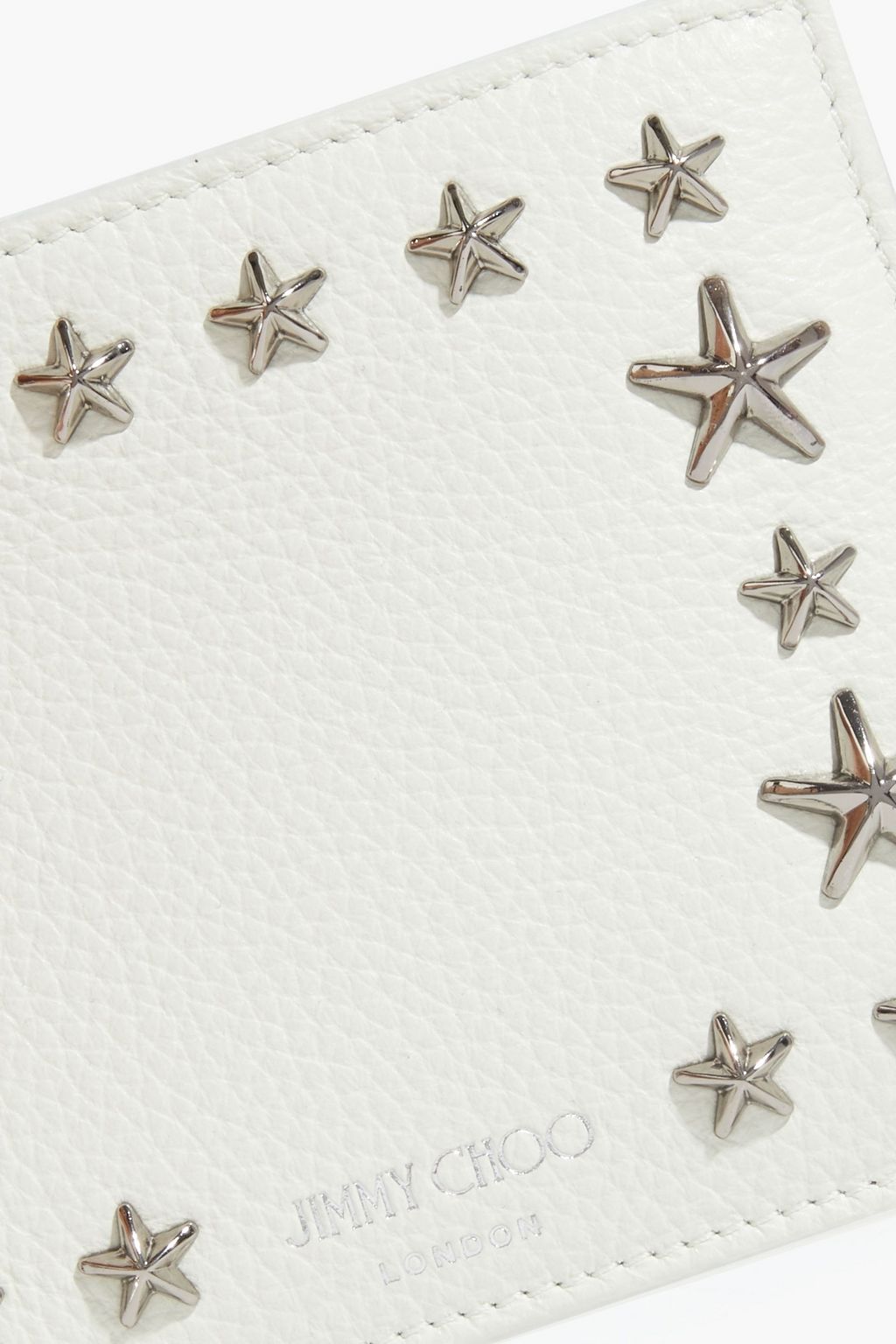JIMMY CHOO Mark studded pebbled-leather wallet