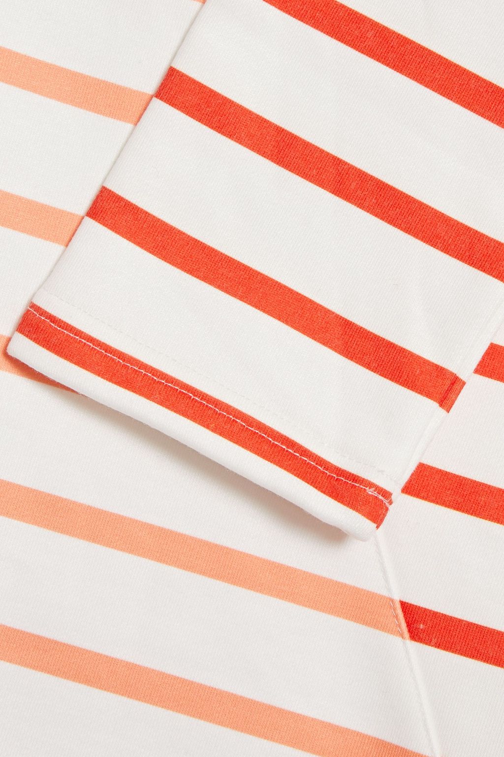 SOLID & STRIPED Cropped striped jersey top