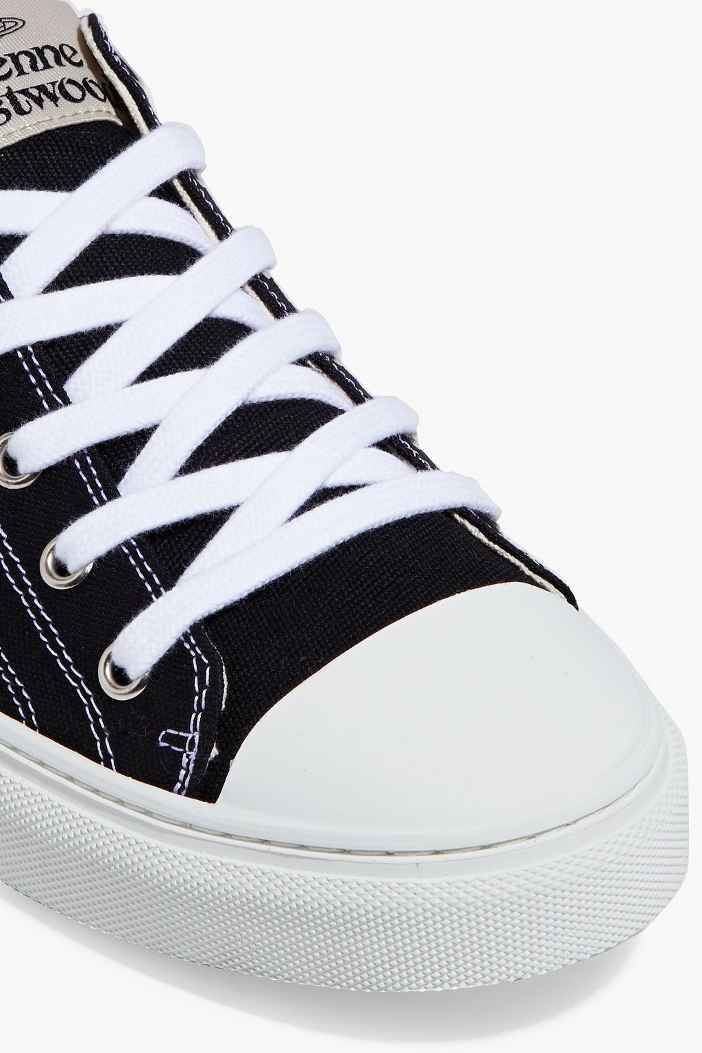 VIVIENNE WESTWOOD Plimsoll logo-printed canvas sneakers