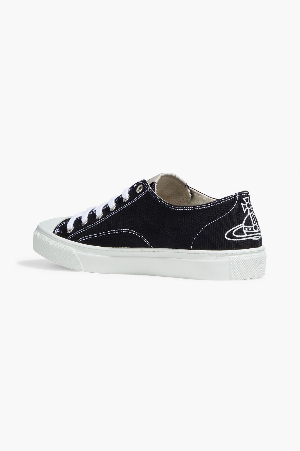 VIVIENNE WESTWOOD Plimsoll logo-printed canvas sneakers