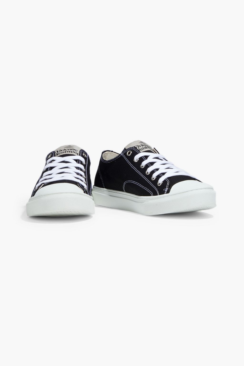 VIVIENNE WESTWOOD Plimsoll logo-printed canvas sneakers