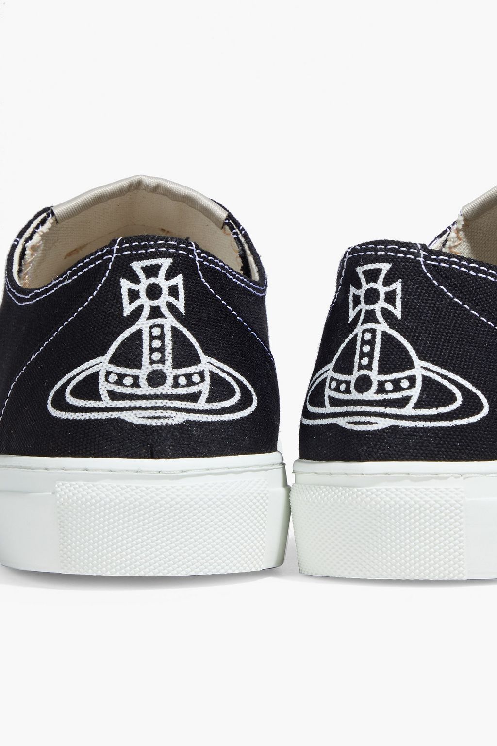 VIVIENNE WESTWOOD Plimsoll logo-printed canvas sneakers