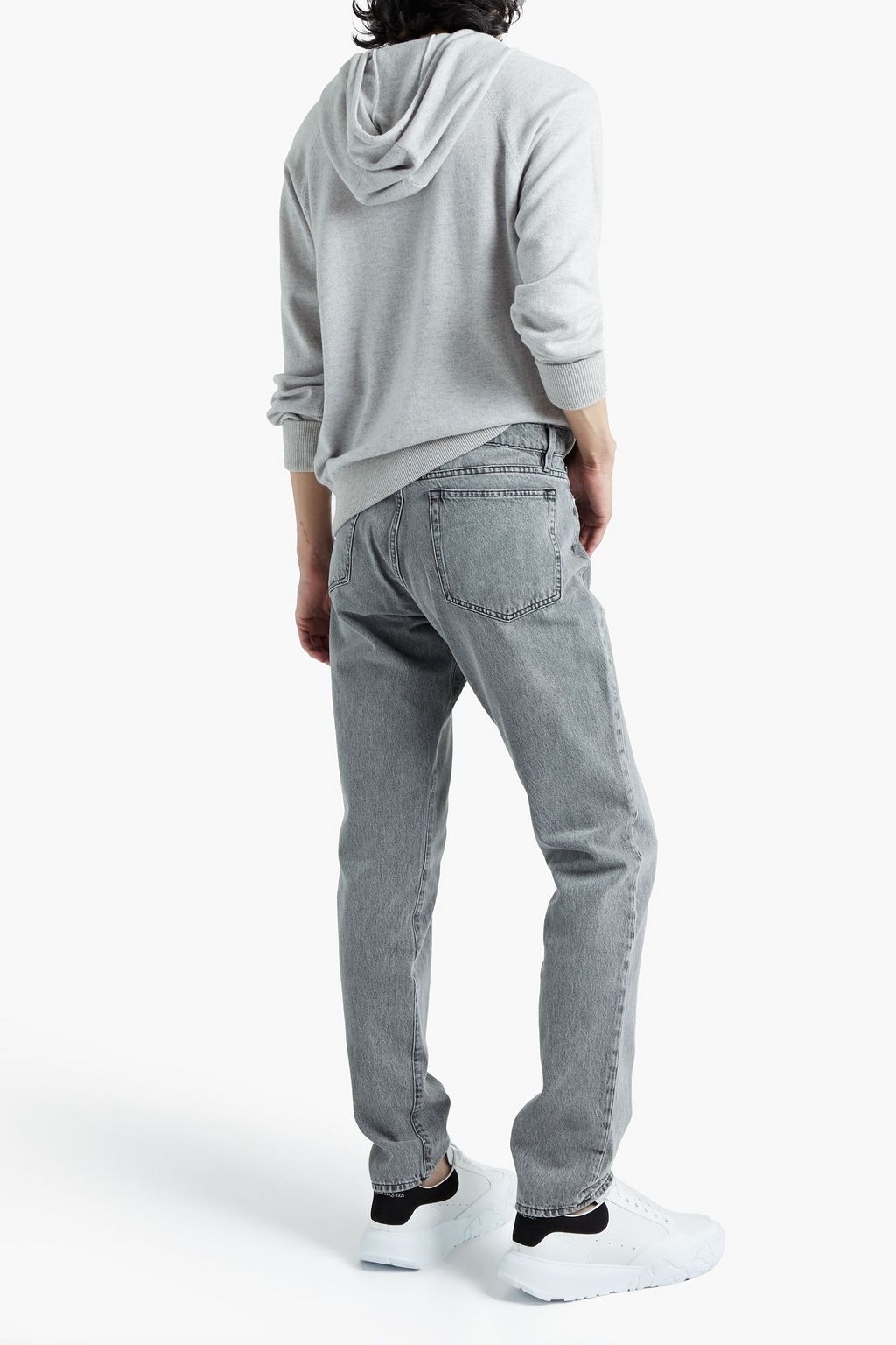 FRAME Straight-fit bleached denim jeans