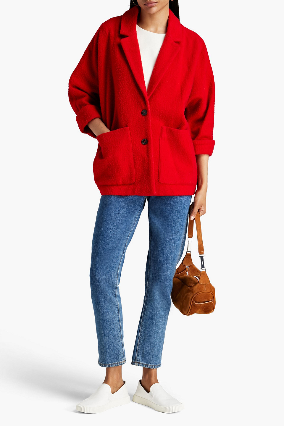 American Vintage Brushed Wool-blend Jacket