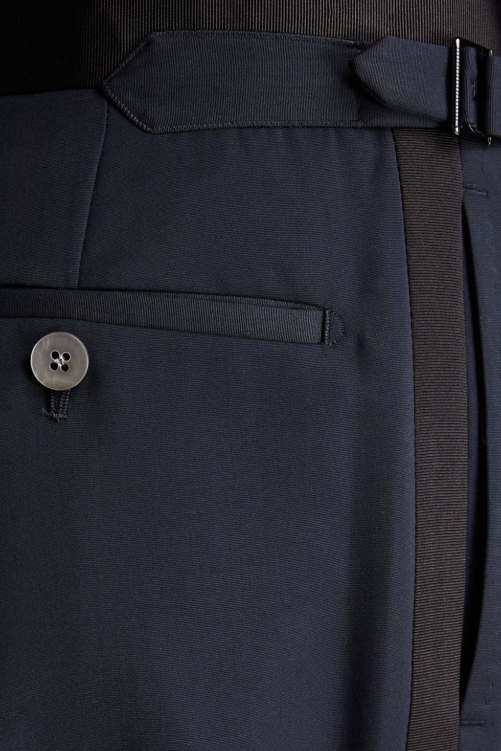 DUNHILL Slim-fit wool-crepe pants