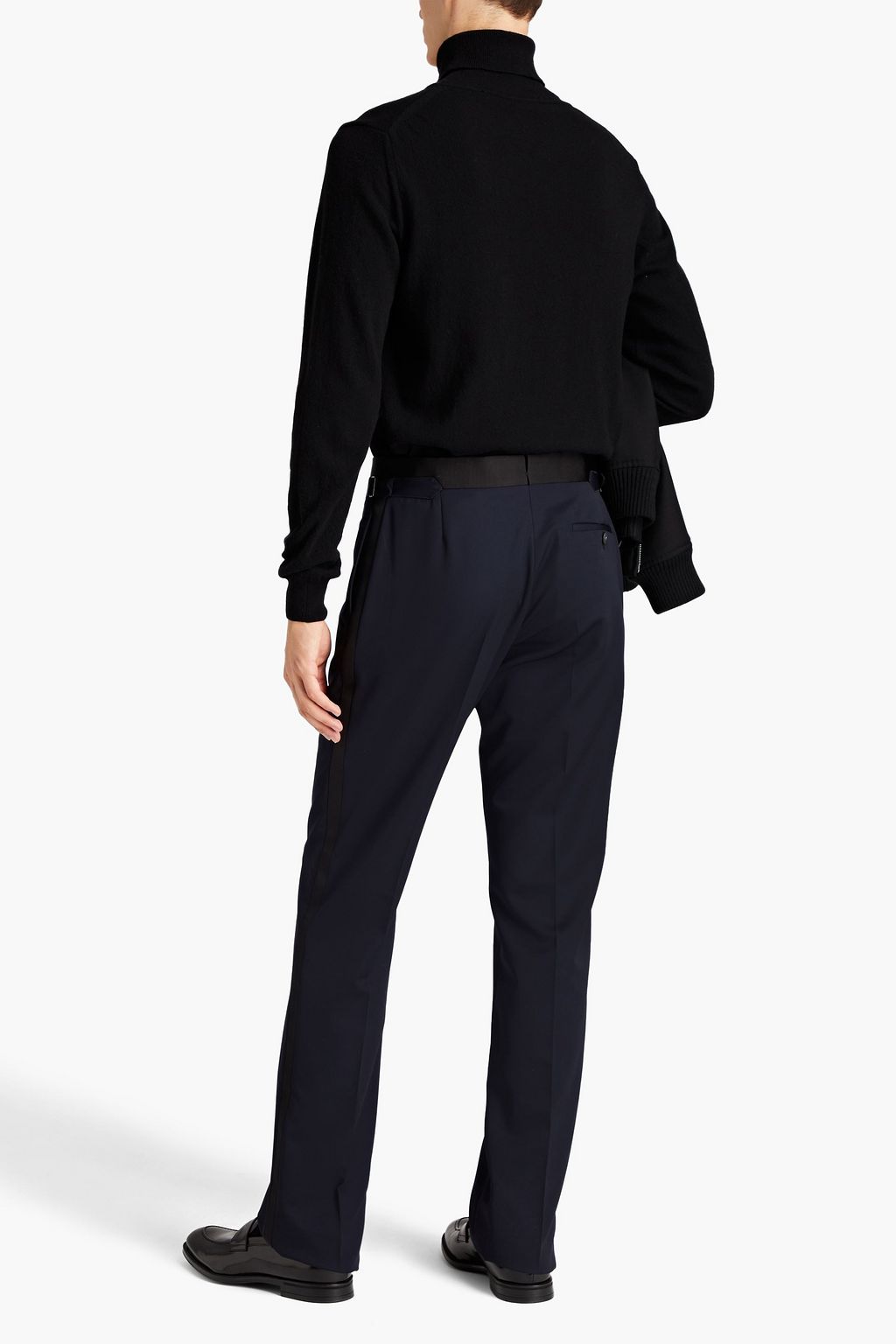DUNHILL Slim-fit wool-crepe pants
